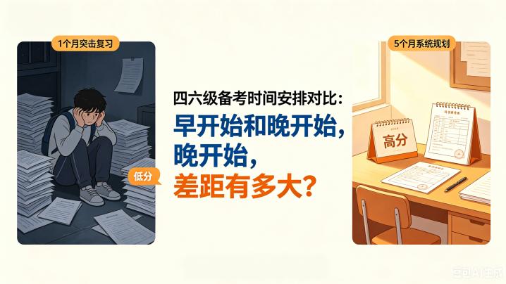 四六级备考时间安排对比：早开始和晚开始，差距有多大？
