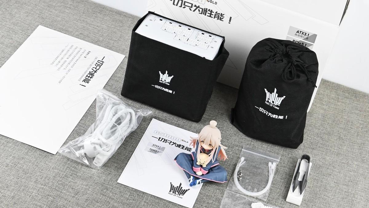 影驰HOF名人堂GS1000 ATX3.1全模组电源开箱试玩