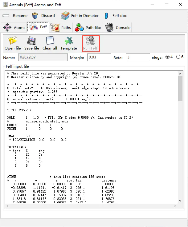 XAS数据处理Cr2O3&K2Cr2O7流程示例-Artemis
