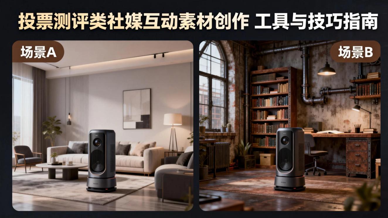 投票类社媒互动素材创作 虚拟棚拍工具赋能方案