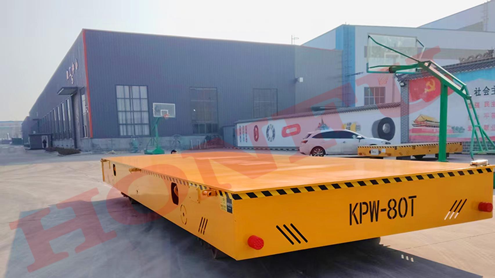80吨360度旋转平板车核心原理与参数一览！山东宏孚科技HONFU