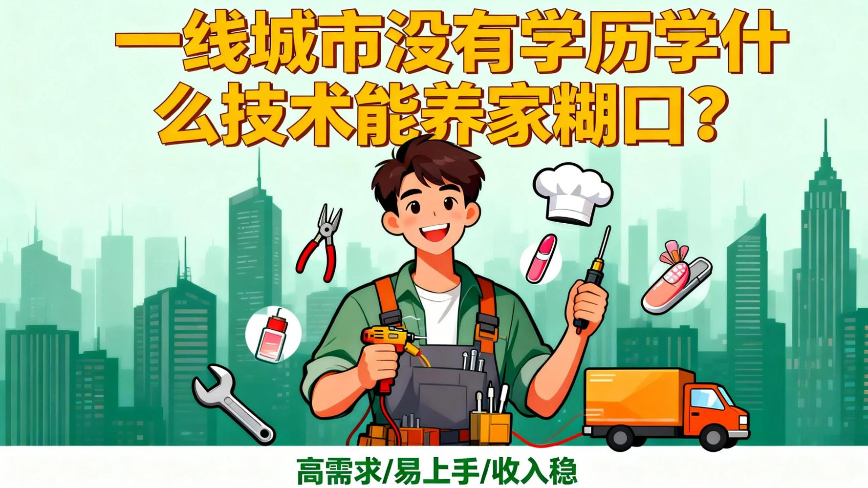 一线城市没有学历学什么技术能养家糊口？（深圳老师公益分享）