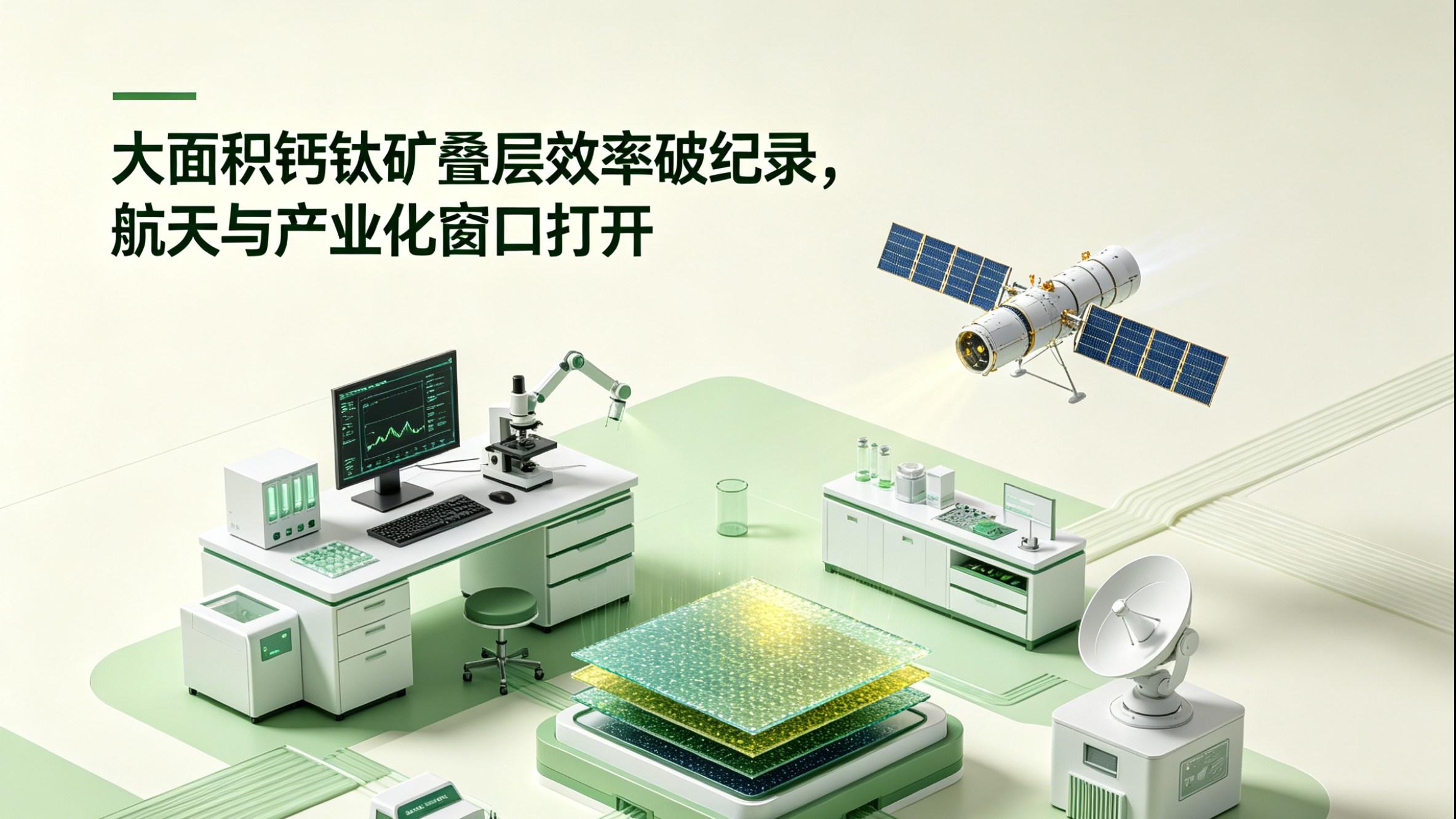 大面积钙钛矿叠层效率破纪录，航天与产业化窗口打开