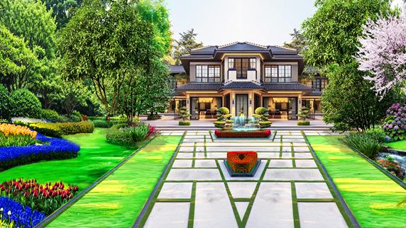 匠心筑造风水景观庭院，泛亚股份引领设计新范式，焕新人居美学