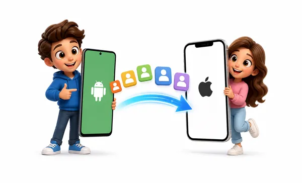 无需SIM卡，如何将安卓手机联系人传输到iPhone？