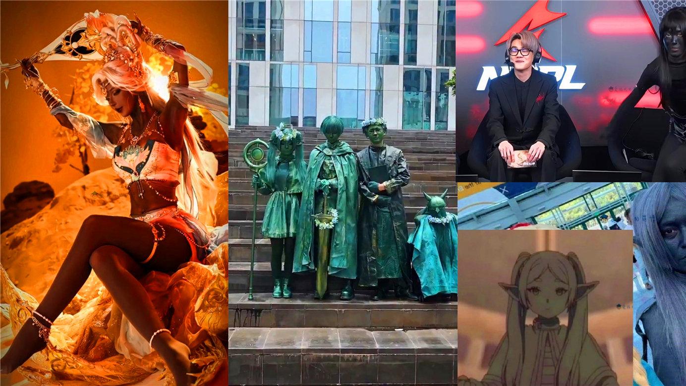 小孩Cos《龙珠》弗利萨，妈妈给涂了乳胶漆，玩家：永久皮肤了