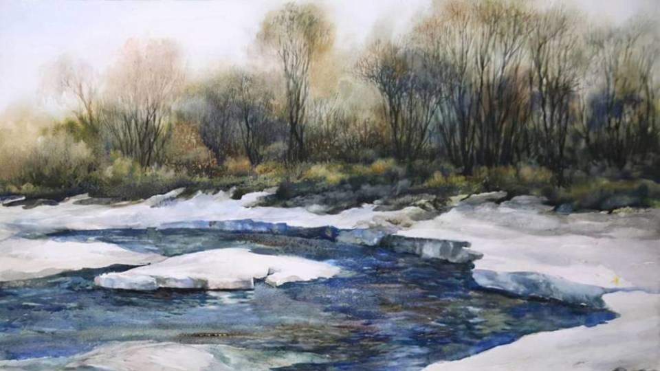 跃马迎春书春联——水彩画家杨忠义作品鉴赏