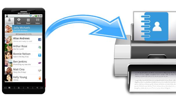 如何打印Android手机联系人？