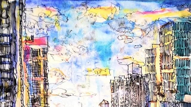 【画作赏析】彩线绘沪上，水彩写人间——余国城城市风物画作赏读