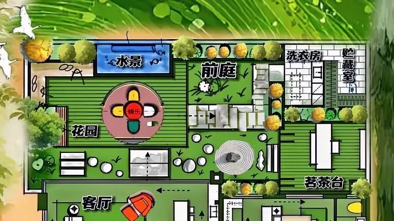 136㎡小院是大妈心头肉，风是260㎡白月光，打开模式是偷面积！