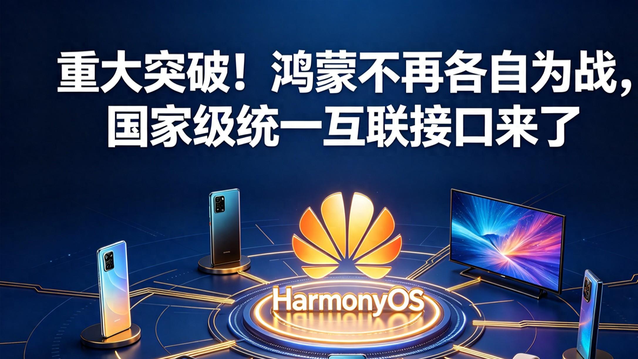 破局了！国家统一互联接口，立鸿蒙新标准