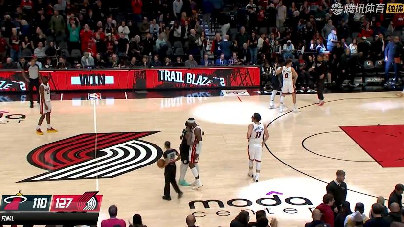 20记三分，开拓者四连胜！夏普27+7，赛后乐福一把抱住阿德巴约