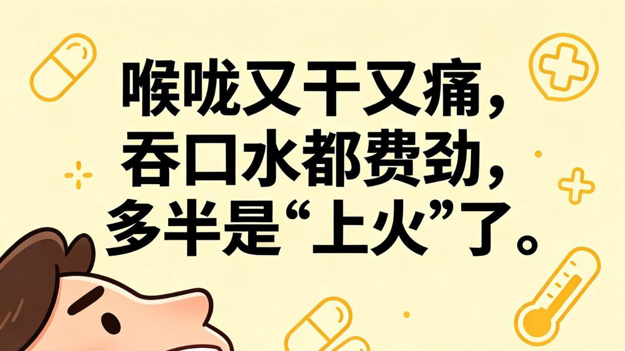 上火喉咙痛，别硬扛，这一招叫你缓解