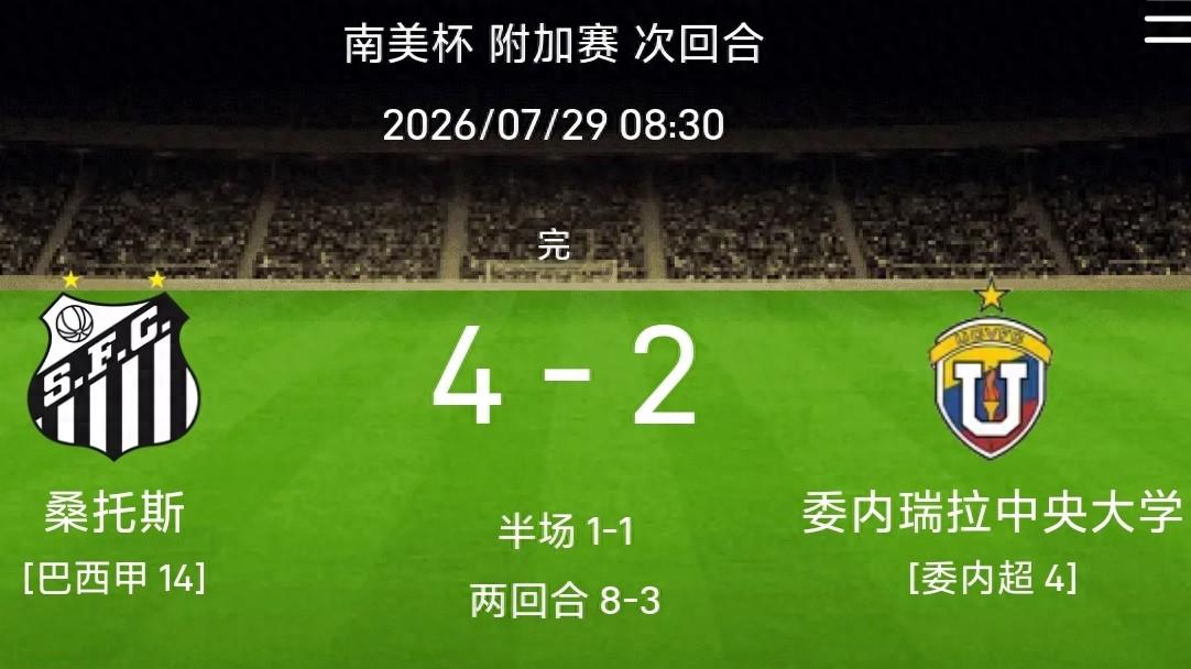6球对攻大战！梅尼诺传射建功，桑托斯4-2双杀对手挺进南美杯正赛