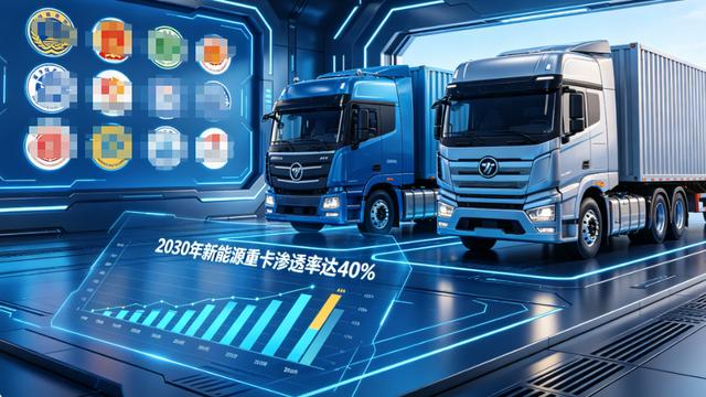 11部门联合发力：2030年新能源重卡渗透率达40%