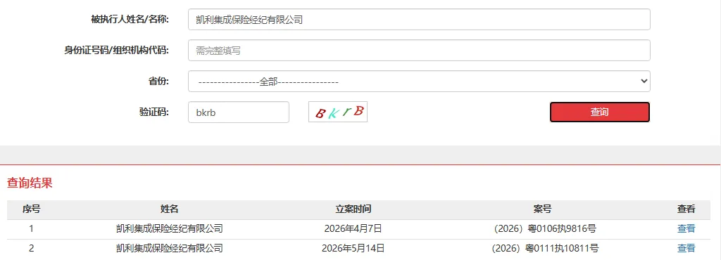 欠薪、失信、失联，凯利集成保险经纪总部及6家分公司被列入异常名录