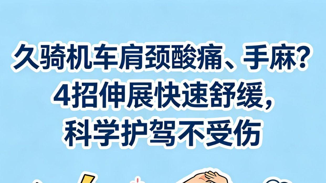 骑机车后浑身难受？4招伸展+骑行小技巧，轻松告别酸痛