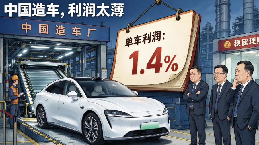 汽车行业利润率跌至1.4%，造车不如买理财，为何还疯狂造车？