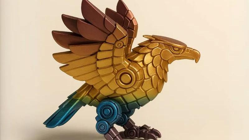 3D打印铠甲老鹰手板模型-齐乐手板