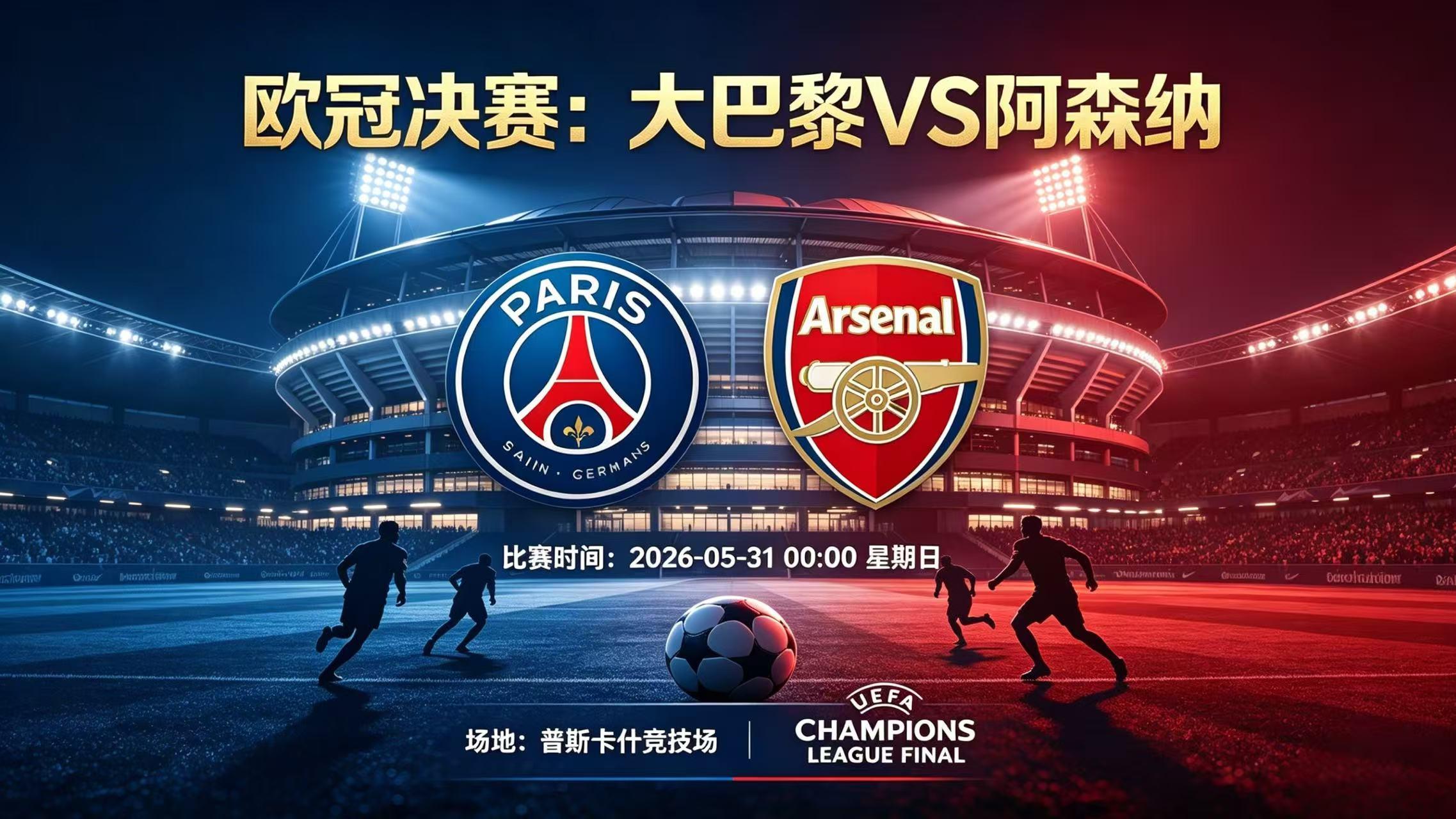 欧冠决赛前瞻：巴黎VS阿森纳——这一夜，谁加冕欧洲之王？