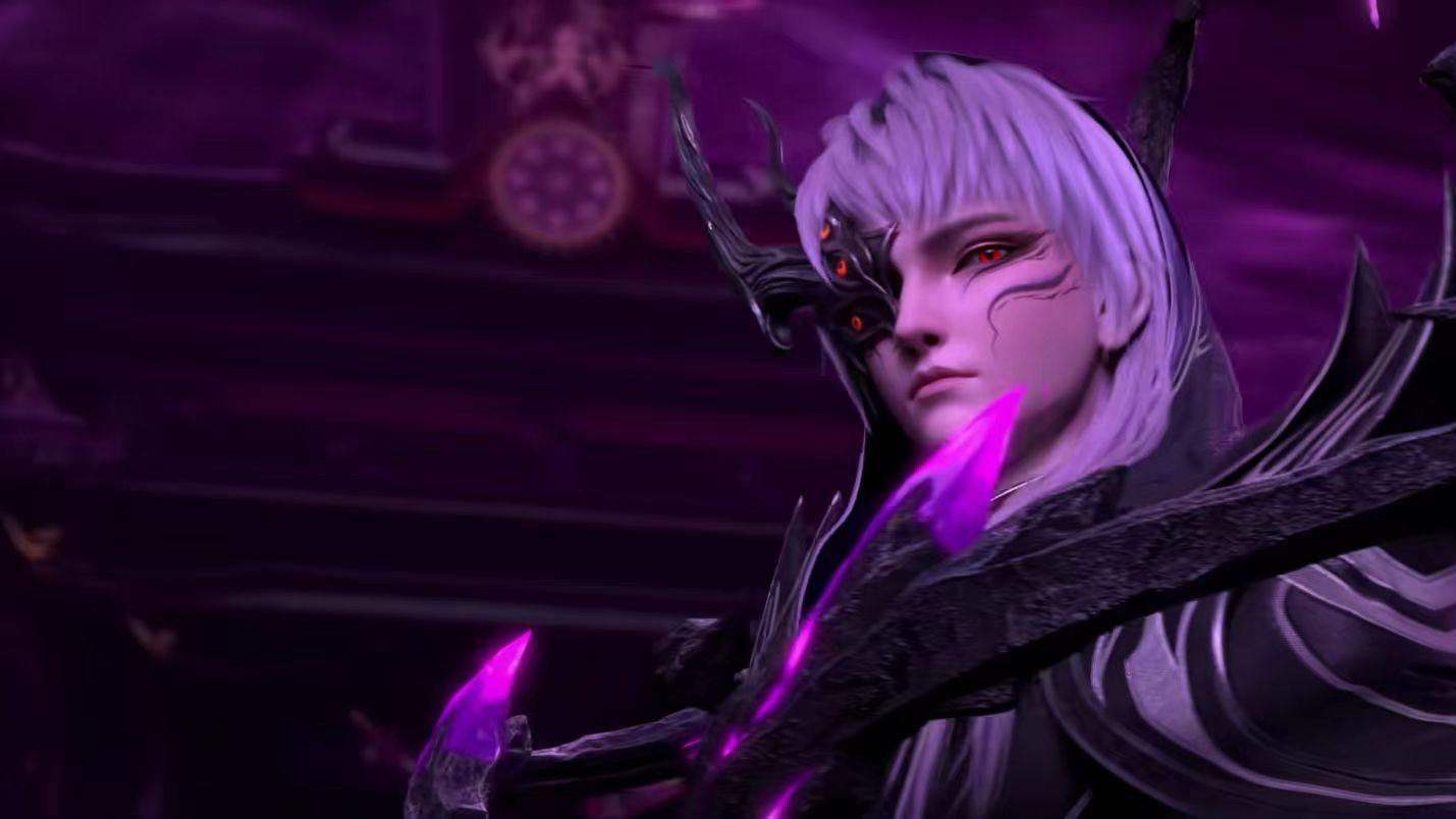 斗破苍穹187名场面：紫妍四星斗圣霸气出手，从副殿主手中救萧炎