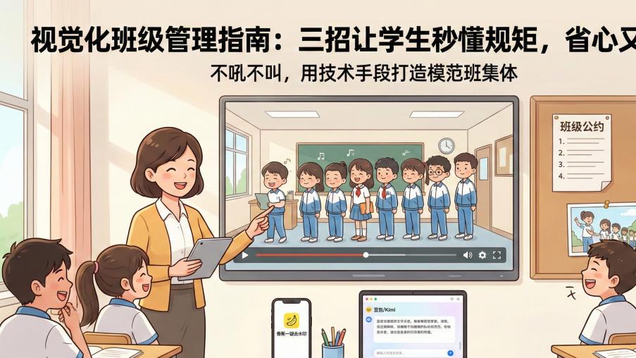 吼破嗓子不如放个视频？用“视觉规则”治好班里的熊孩子