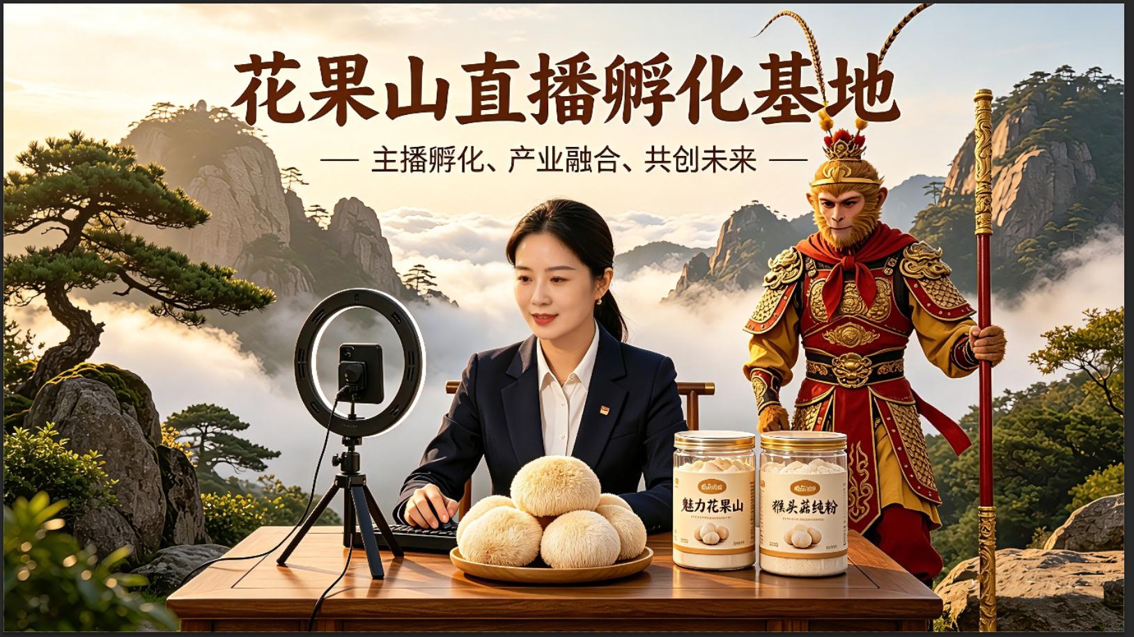 花果山石猴守乡与猴头仙菇