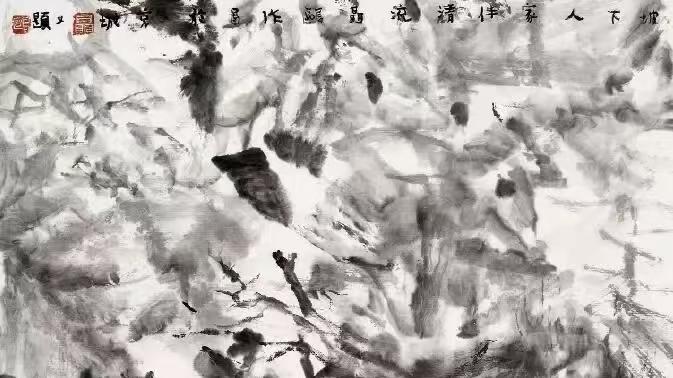 聂鸥的画作被评论界称为“田园风稚拙派”水墨人物画风。