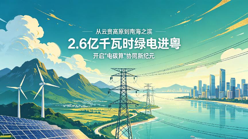 从云贵高原到南海之滨：2.6亿千瓦时绿电进粤开启“电碳算”协同