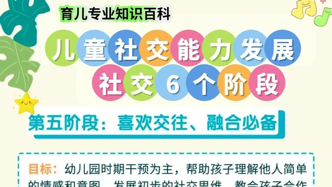 儿童社交能力发展6个阶段！家长必看收藏指南～