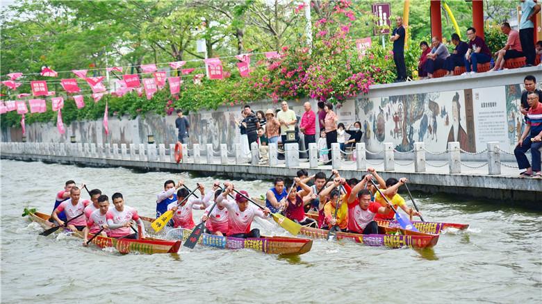 劈波斩浪，106条蛟龙竞逐紫南！“冠珠杯”刷新华南龙舟新高度