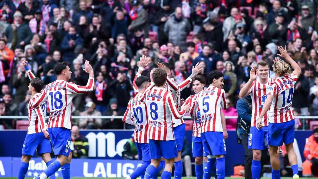 西甲第21轮马德里竞技队主场3比0战胜马略卡队