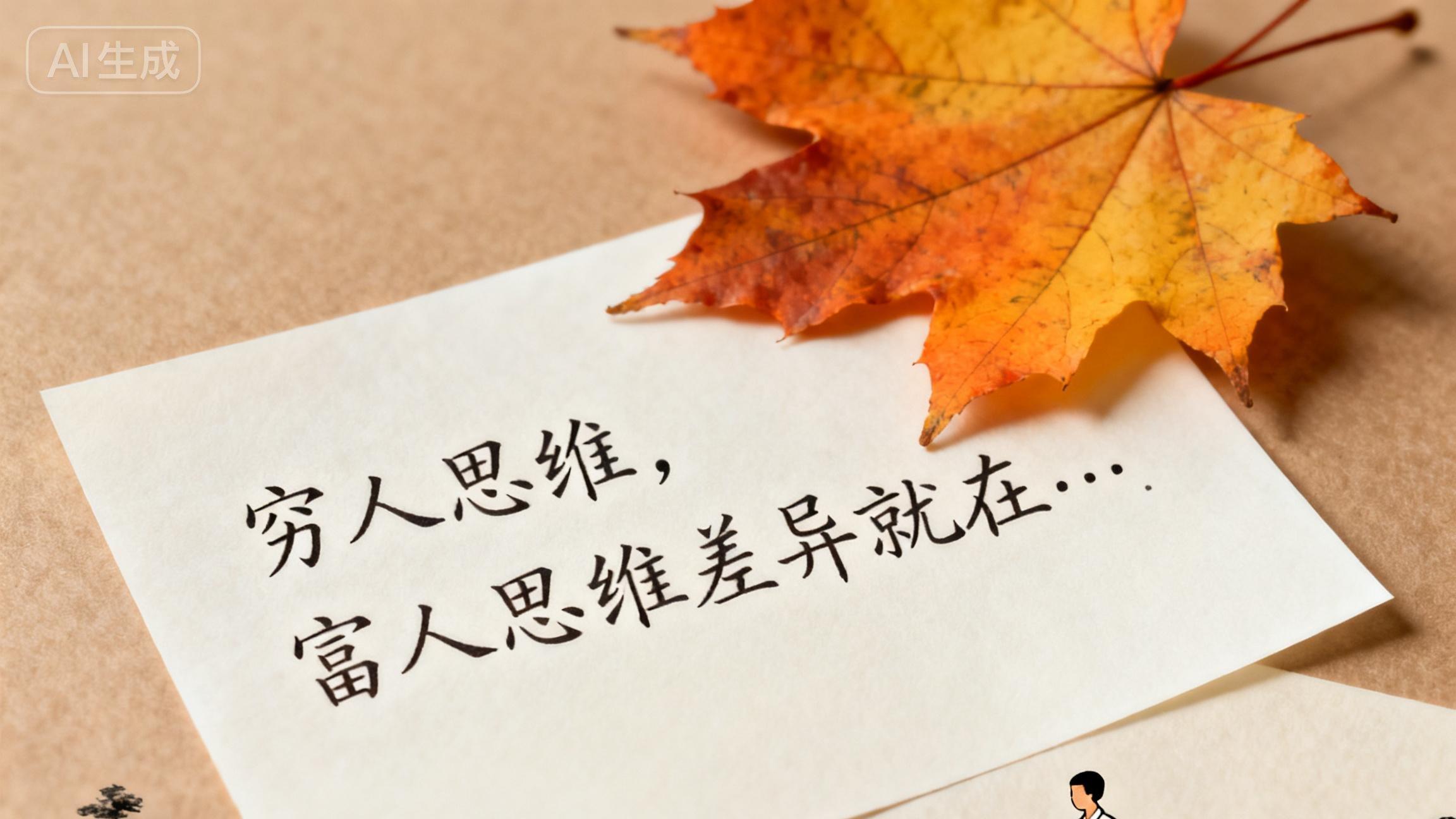 穷人思维和富人思维的区别？