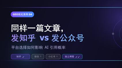 发知乎 vs 发公众号  平台选择如何影响 AI 引用概率