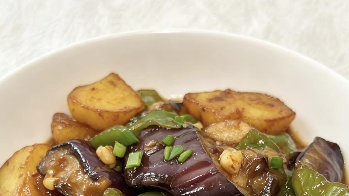 东北地三鲜，下饭王者？拌米饭直接香迷糊