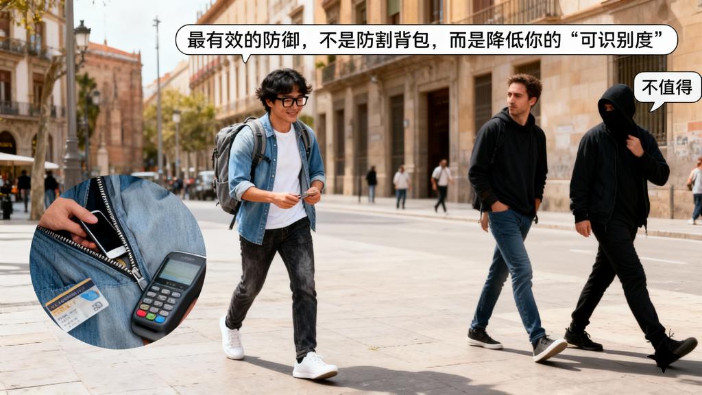 你胸前的单反：在巴塞罗那街头，是 “请来抢我” 的牌子