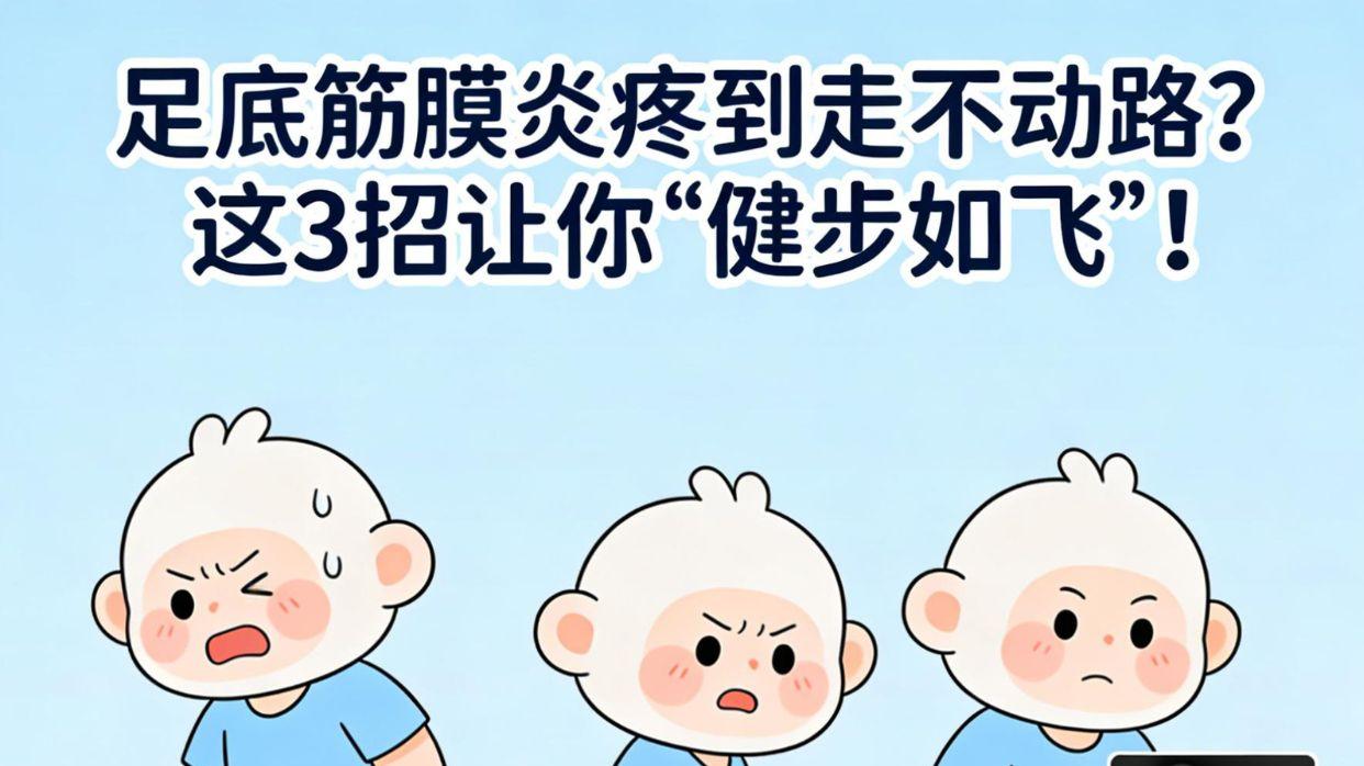 足底疼到走不动路？3招让你“健步如飞”！