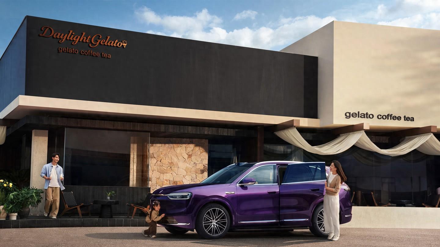 鸿蒙智行问界M7「夜紫」官图发布