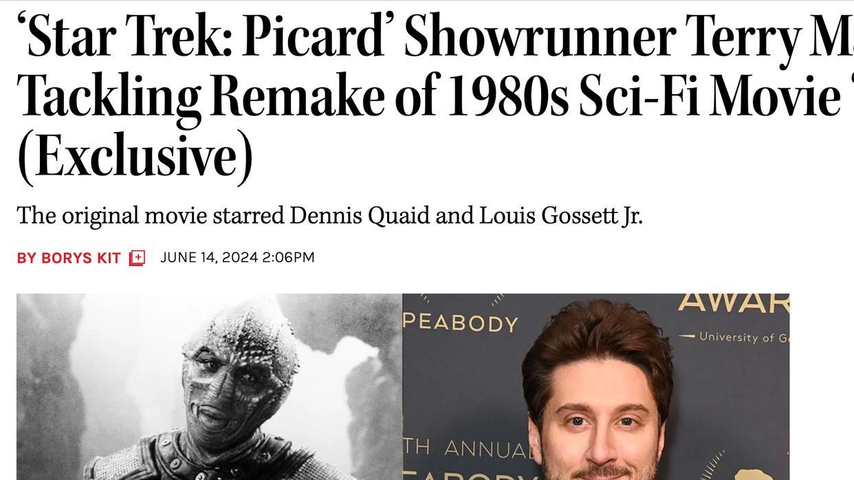 马塔拉斯准备翻拍《敌人的矿井》，《星际迷航》进入迷茫期