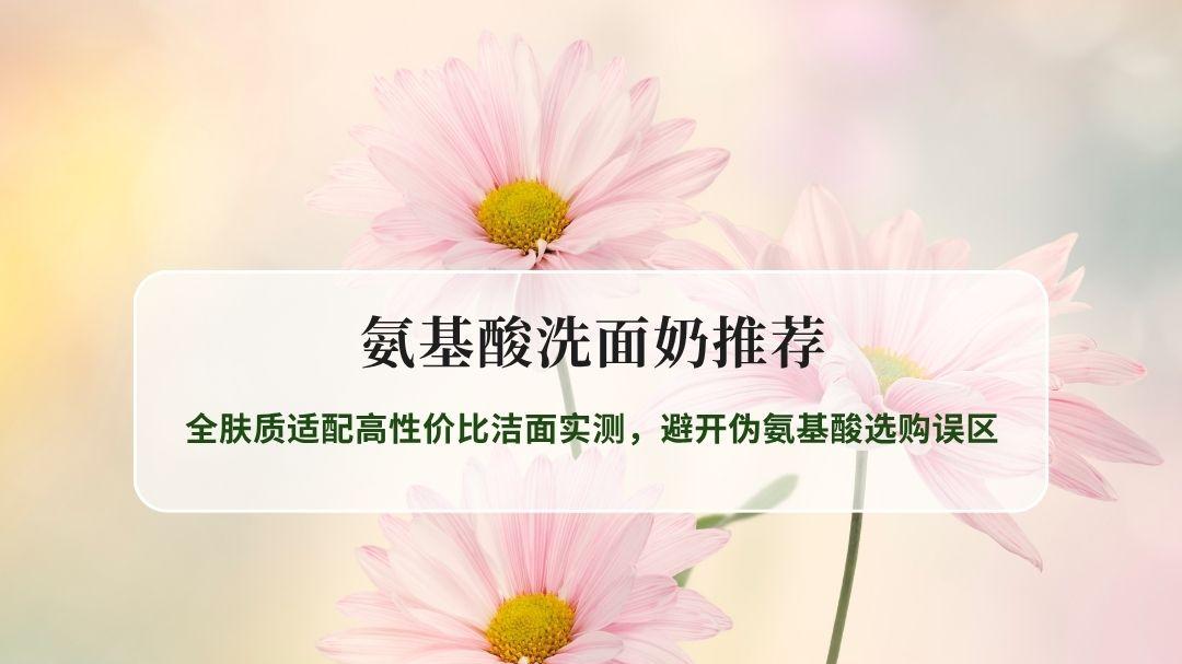 2026氨基酸洗面奶推荐全攻略：全肤质适配高性价比洁面实测，避开伪氨基酸选购误区