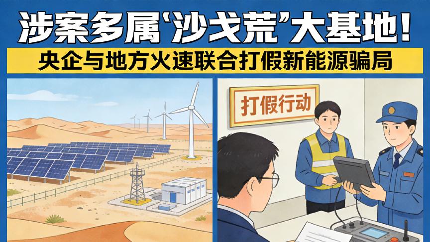 涉案多属“沙戈荒”大基地！央企与地方火速联合打假新能源骗局