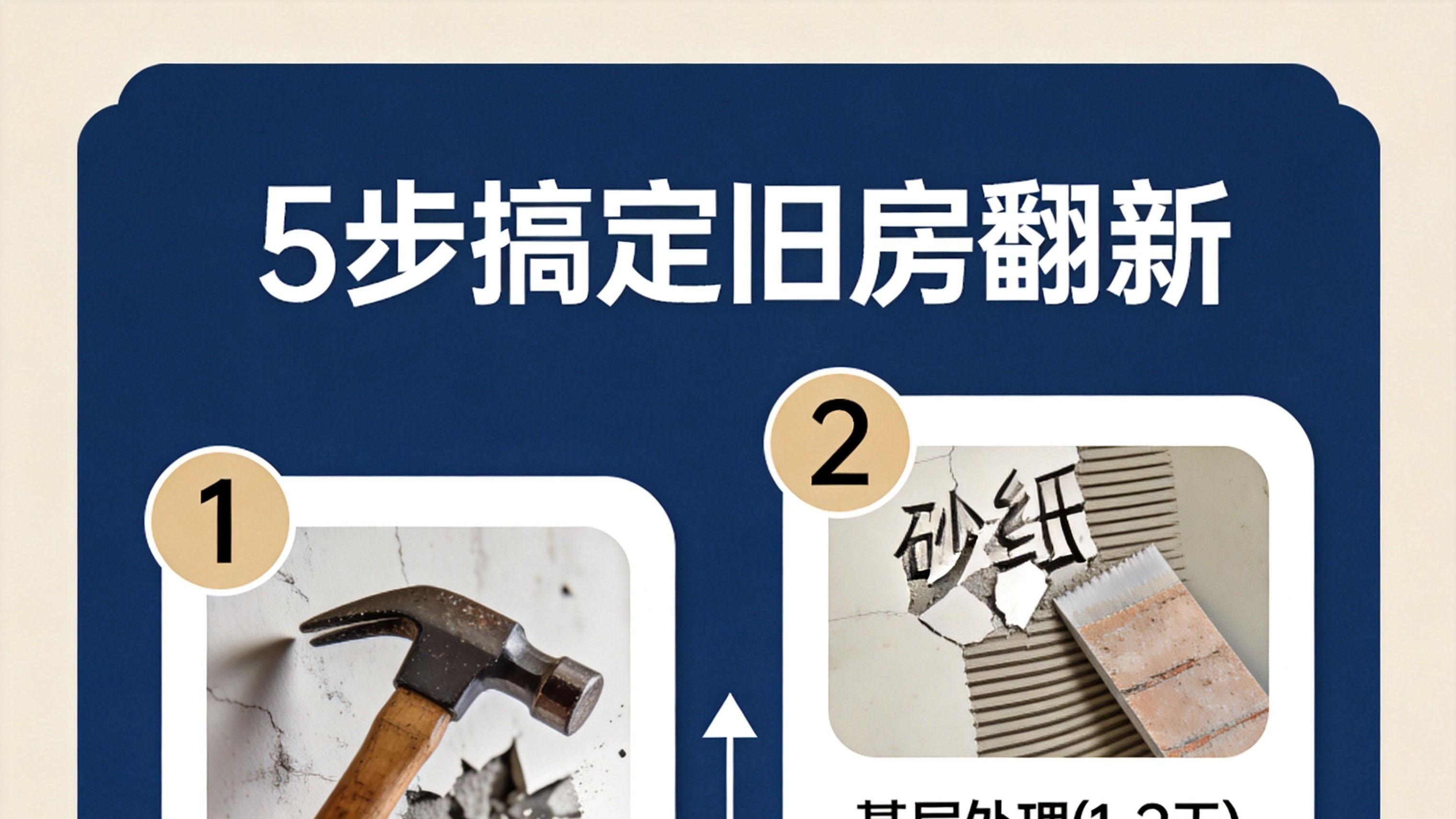 旧房翻新墙面改造全流程解析：从拆除到入住的5个关键步骤