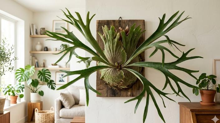 鹿角蕨总是黑心腐烂？用这个“反常识”养法，养出高级艺术感！