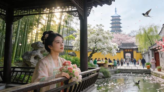 烟花三月下扬州：一城春色半城花