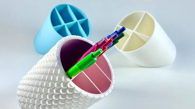 3D打印笔筒手板模型-齐乐手板