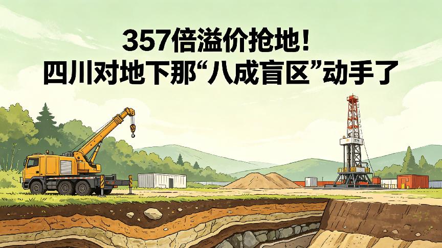 357倍溢价抢地！四川对地下那"八成盲区"动手了
