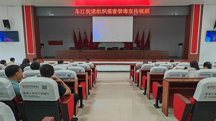 衡南县车江街道开展禁毒集中宣传活动
