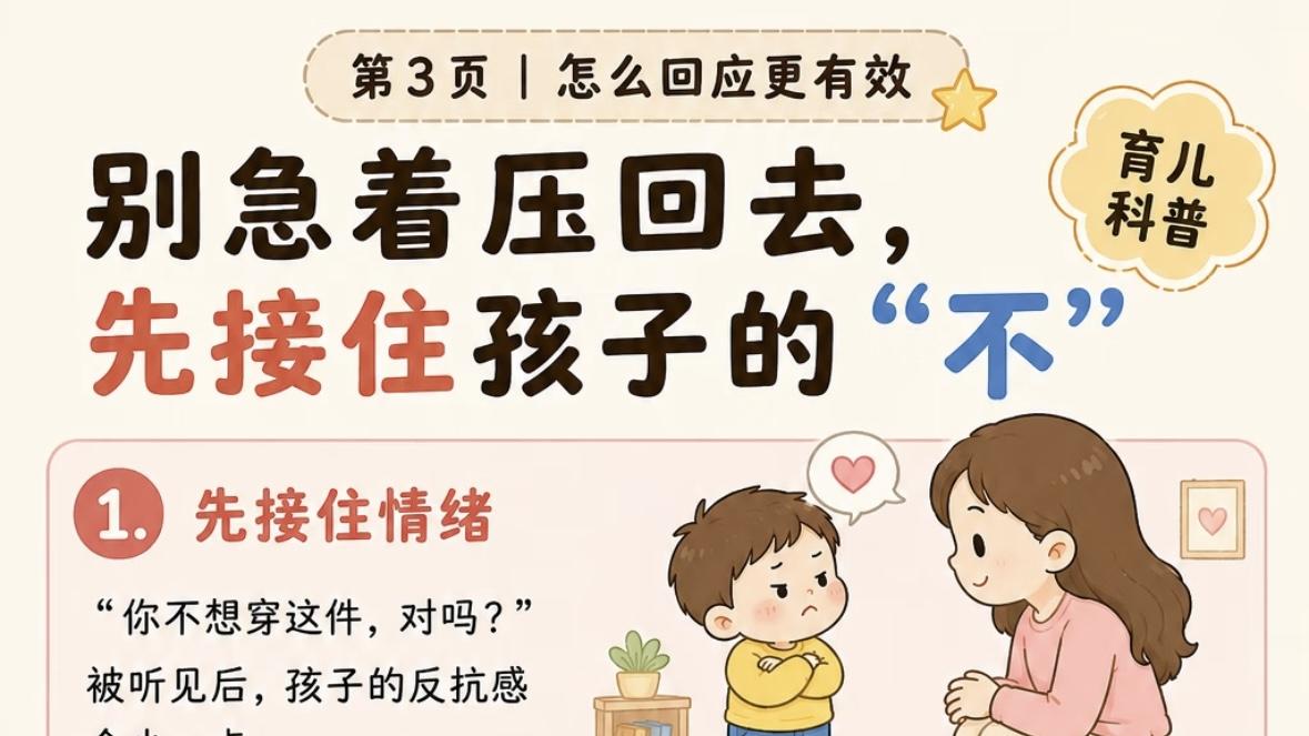 孩子突然变犟爱说不？别急着发火，这是他在努力长大