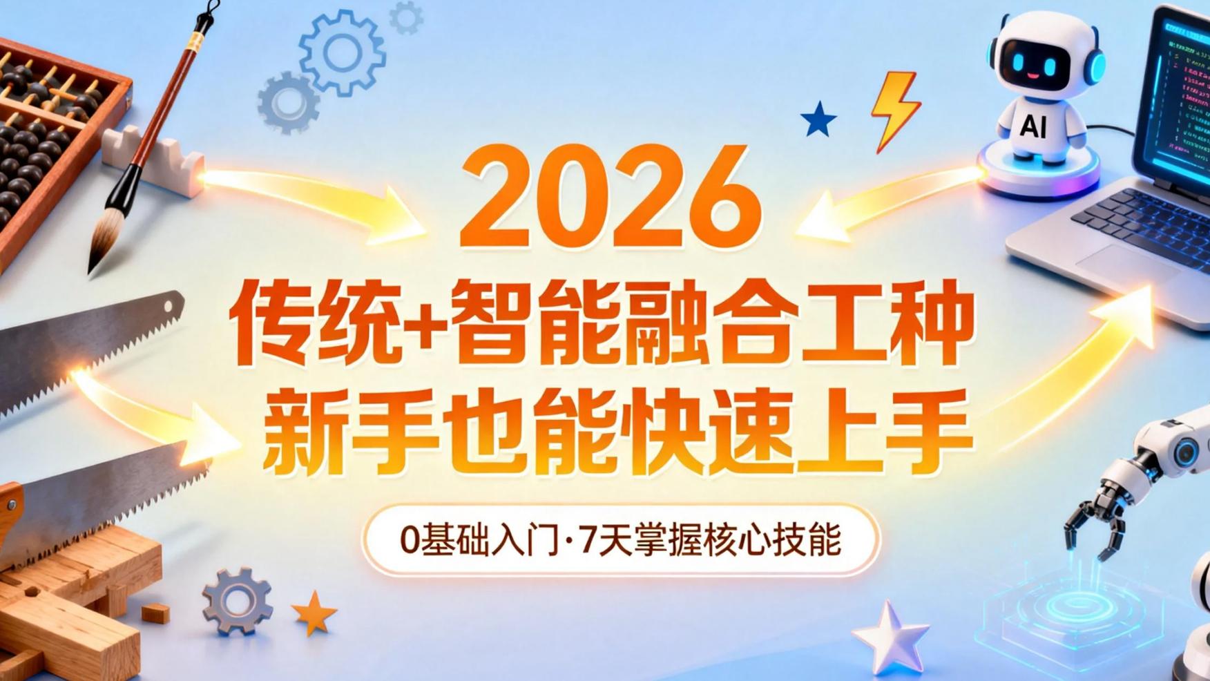 2026传统+智能融合工种，新手也能快速上手