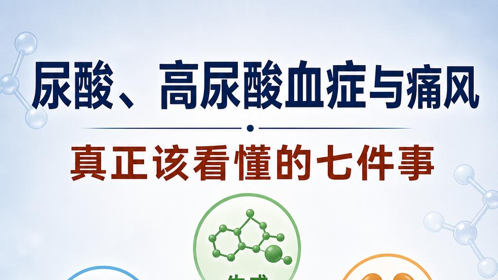 能量健康科普：尿酸、高尿酸血症与痛风真正该看懂的七件事